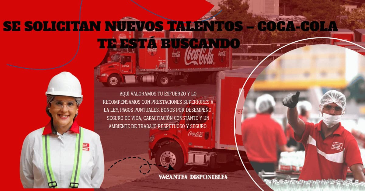 La reconocida empresa busca personas responsables y comprometidas para integrarse a su equipo en diferentes áreas.