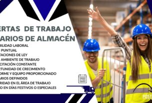 ¡Estamos contratando personal para nuestro almacén! Buscamos personas responsables y con ganas de trabajar para tareas de carga, descarga, organización de stock y logística.